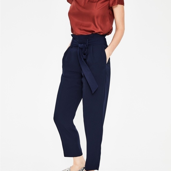 NWT Boden Melina Paperbag Pants/ COBALT BLUE - Picture 1 of 1